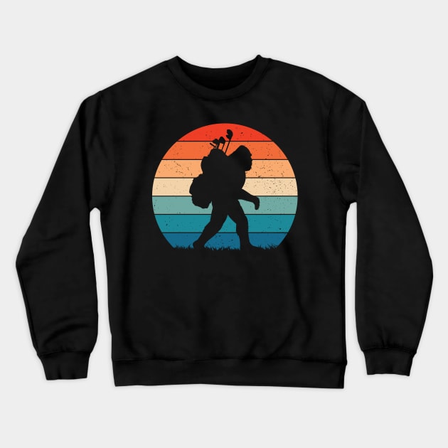 Retro Bigfoot Golf Crewneck Sweatshirt by Tesszero